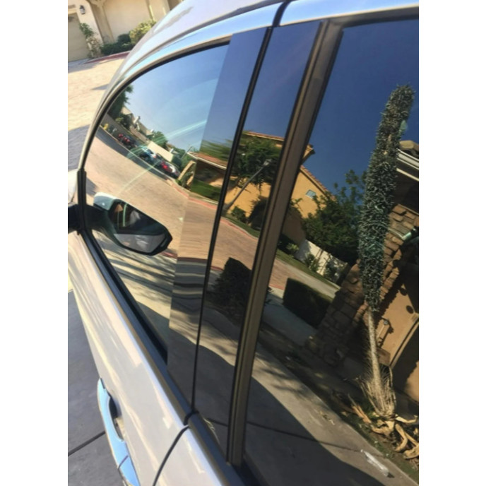 Proton Exora 2009 - 2021 เสาฝาครอบโครเมียม 6 ชิ้นชุด Chrome / สีดําเงา - รูปที่ 3