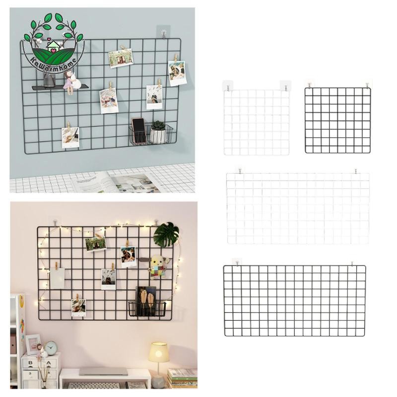 [Whcart] Wall Grid สําหรับกรอบรูป Minimalistic ความงามตารางชั้นวางตาข่าย Memo Board สําหรับ Home Kitchen Office Livingroom Decor