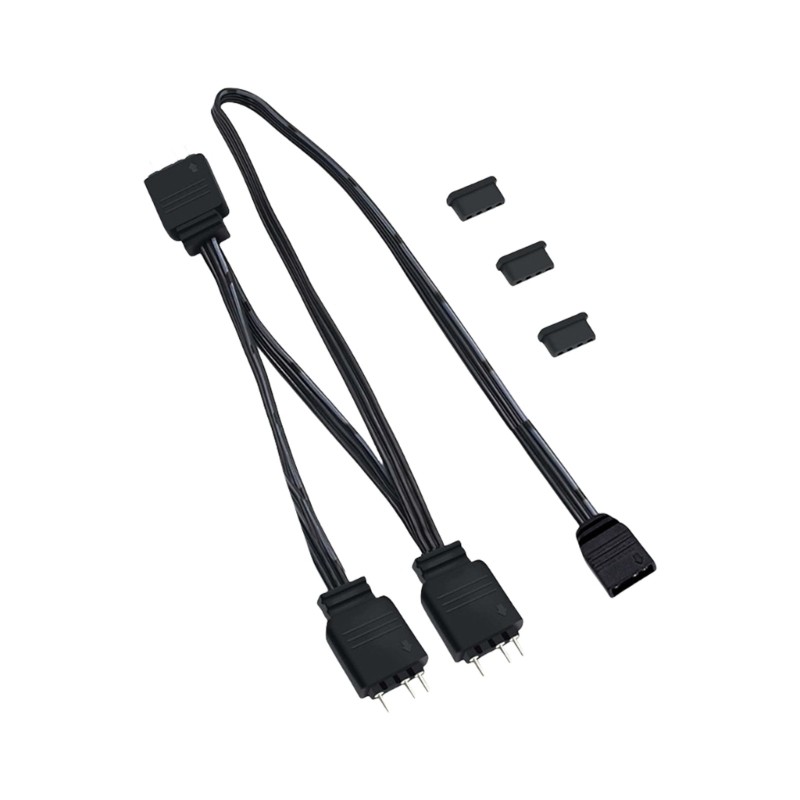 KIN ยืดหยุ่น ARGB Splitter สายไฟ ARGB Splitter สาย 5V 3Pin ARGB 1 หญิง 3 ชายอะแดปเตอร์สําหรับคอมพิวเ