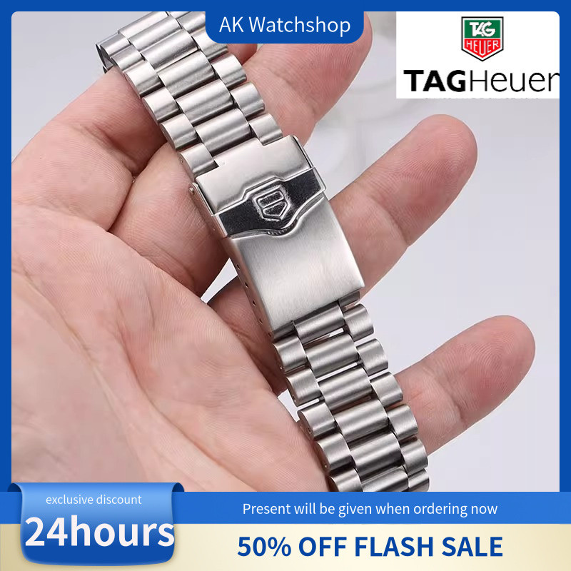 สายข้อมือสแตนเลสแท้สำหรับ TAG Heuer สำหรับ Carrera / Aquaracer / Formula 1 ขนาด 20 มม. และ 22 มม.
