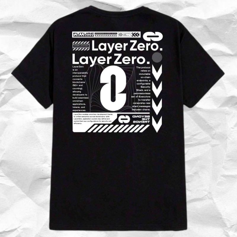 CRYPTO LAYER ZERO TSHIRT KRIPTO LAYER ZERO LABS COTTON COMBED 24S PREMIUM UNISEX