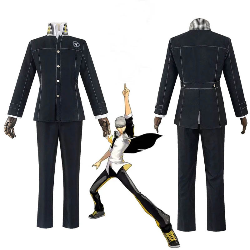 อะนิเมะ Yasogami Yu Narukami คอสเพลย์เครื่องแต่งกาย Persona 4 P4 สำหรับผู้ใหญ่ผู้ชาย High School Uniform