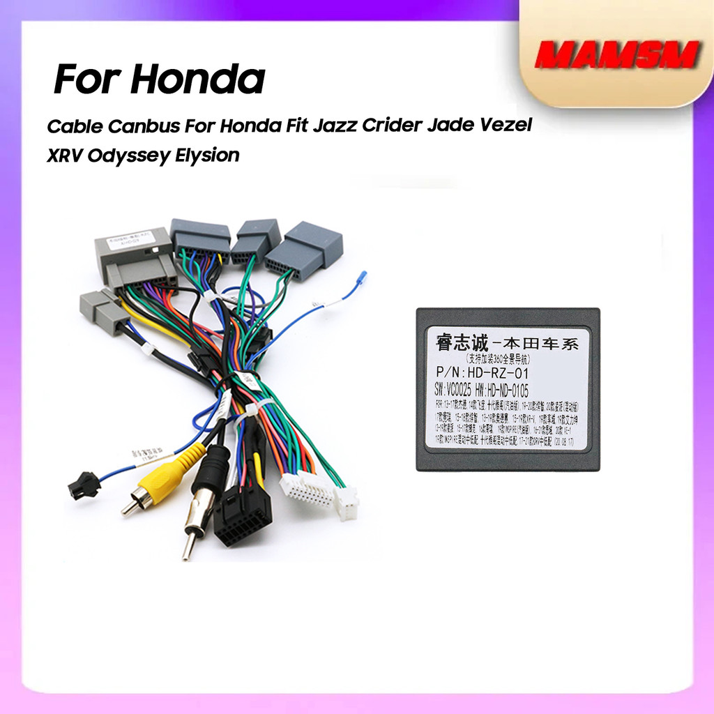 รถวิทยุสาย Canbus Android 2din DVD สําหรับ Honda Fit Jazz Crider หยก Vezel XRV Odyssey Elysion Canbu
