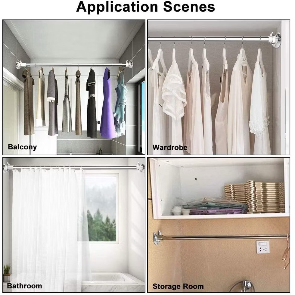 Better ราวจับหน้าแปลน สเตนเลส รูปตัว U สําหรับในตู้เสื้อผ้า ขนาด 25mm 32mm Closet Rod Brackets