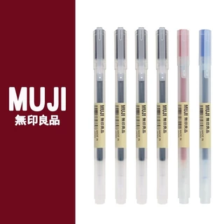 MUJI ปากกาปกใหม่ 0.5 มม./0.38 มม. ปากกาหมึกเจล สีดํา น้ําเงิน หมึกแดง น้ําเงิน