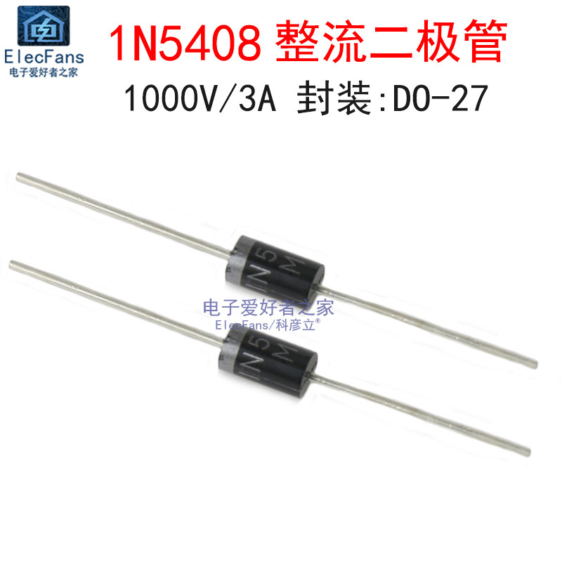 10 ชิ้น 1N5408 1N5400 1N5407 3A/1000V Rectifier Diode In-Line DO-27 ส่วนประกอบอิเล็กทรอนิกส์ที่ใช้กั