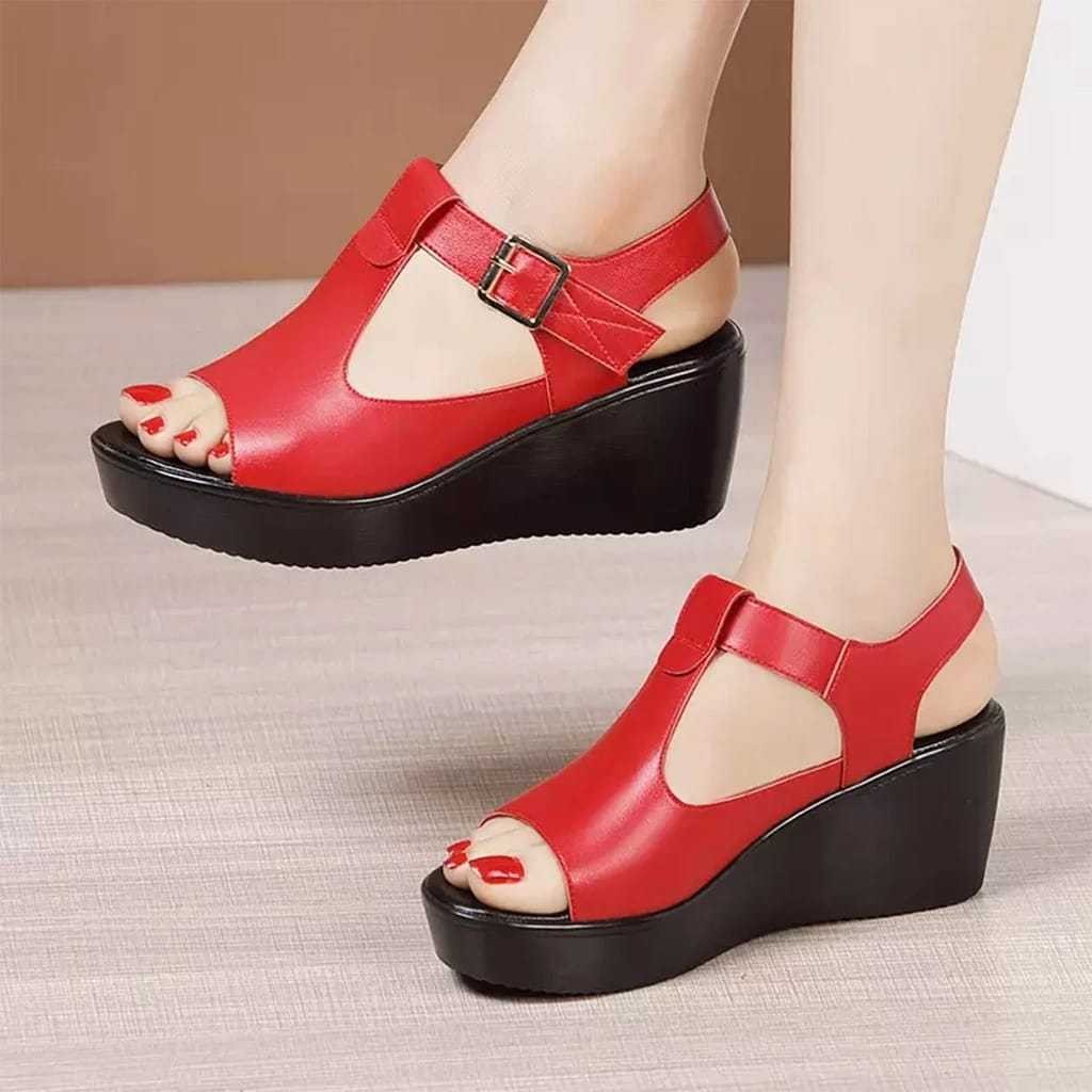L1 NEW Monika Wedge Sandals สูงล่าสุด 7cm Size 36/40 รองเท้าแตะความงามหรูหรา