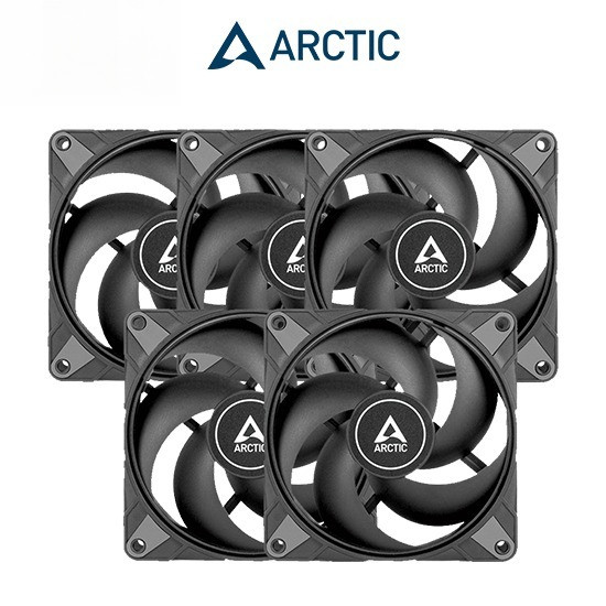 พัดลมคอมพิวเตอร์ ARCTIC P12 PWM MAX BLACK 5 PACKS