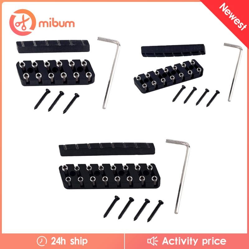 [Mibum] สะพานกีตาร์ Headless 6/7/8 String & Slotted Camel Nut สําหรับกีตาร์ Accs