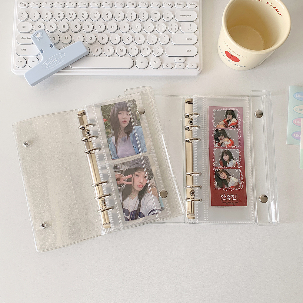 Photo Card Binder A6 Transparent Glitter รุ่นแคบ Star-Chasing อัลบั้มสามนิ้ว - รูปที่ 3