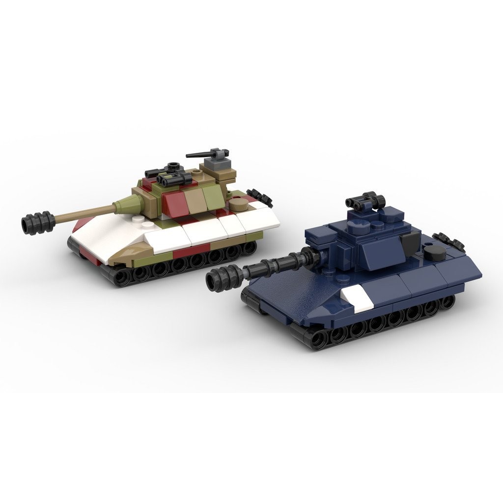 บล็อกตัวต่อขนาดเล็ก E-100 Tank "Jingkong" "Nemesis" MOC ผลิตภัณฑ์ใหม่