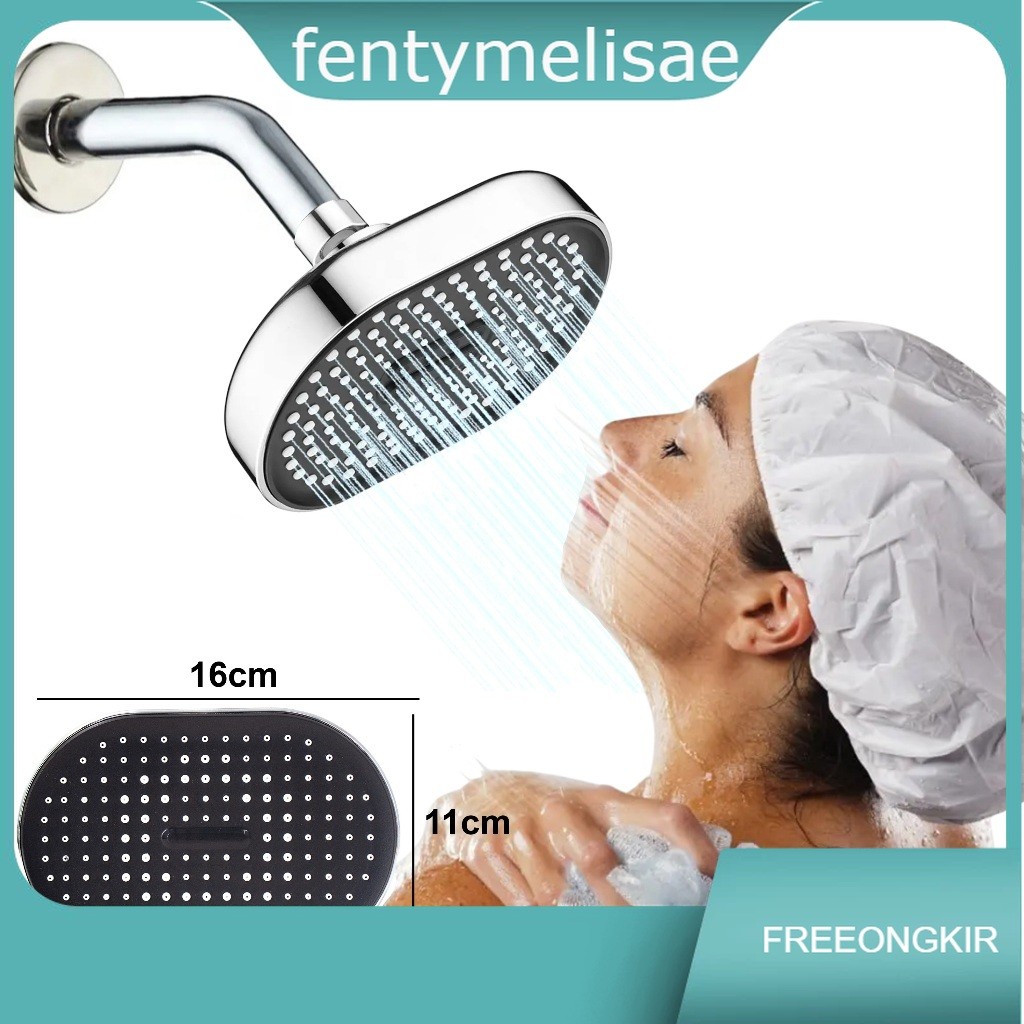 Finishmelisae หัวฝักบัวทรงรี Abs Chrome DP-340