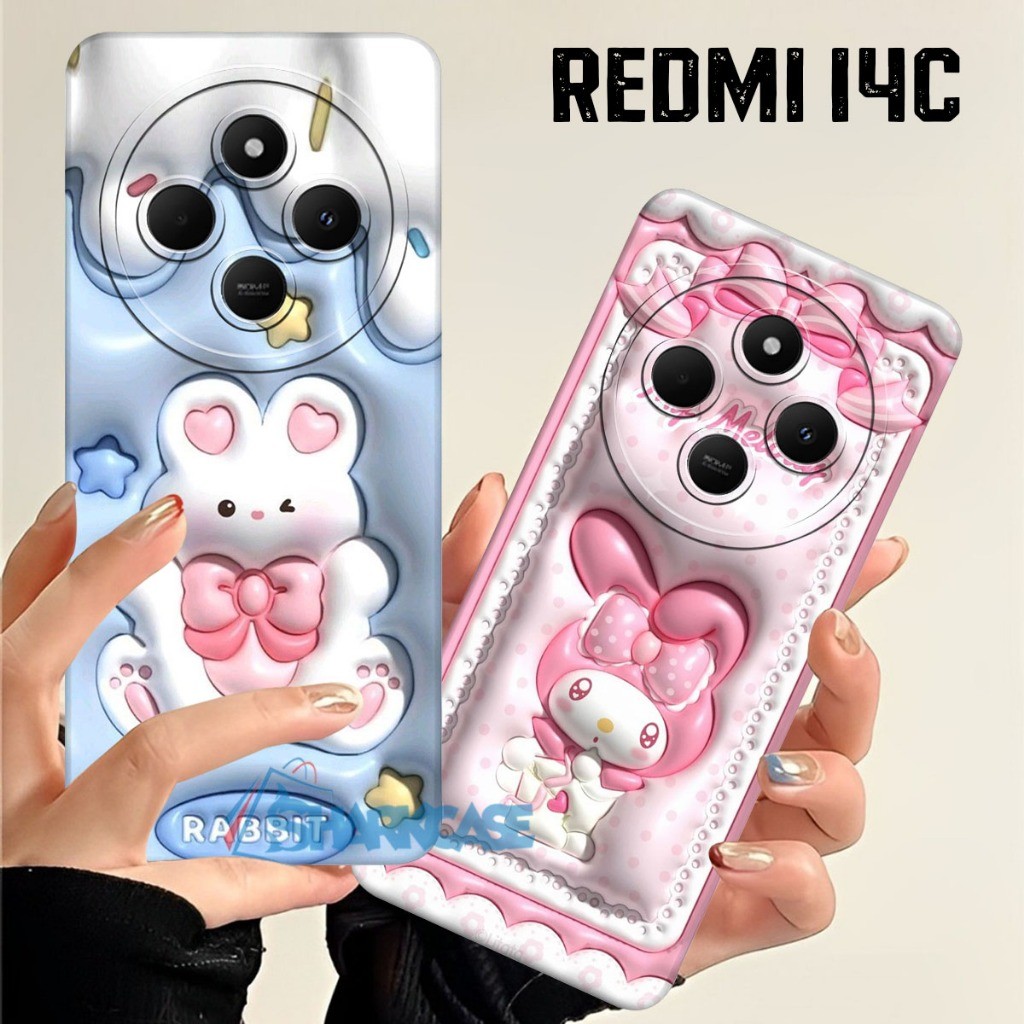 HP [SC] REDMI 14C 4G 13C 9C 10C 9A A1 A2 A3 P*CO C40 C65 Cute 3D Cartoon Motif - Redmi Case - Redmi 