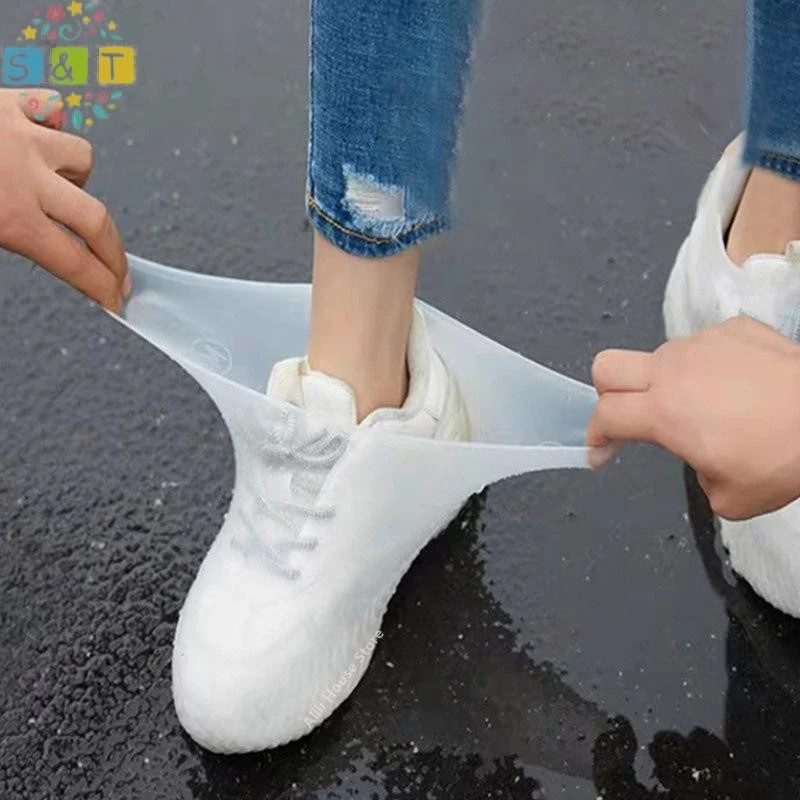 ST รองเท้าซิลิโคนกันฝนแบบใช้ซ้ำได้ 1 คู่ thumbnail 3