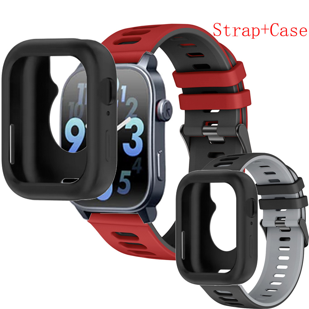 สาย เคส Kieslect KS3 elite สมาร์ทนาฬิกากรณีป้องกันหน้าจอปกเชลล์อุปกรณ์เสริมสําหรับ ไคล์ค KS 3 สายรัด