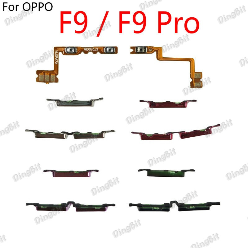 สําหรับ Oppo F9 Pro สวิทช์เปิดปิดปริมาณ Power Flex Cable On Off Switch Volume ปุ่มด้านข้าง