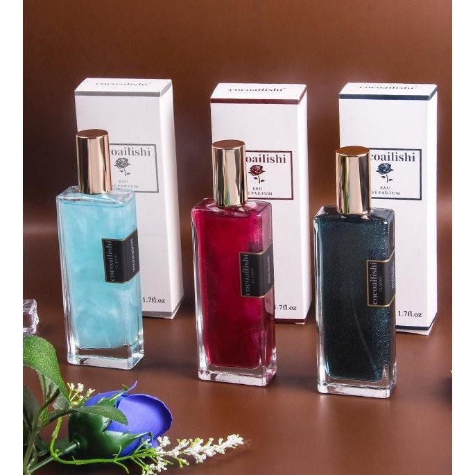 COCOSILISHI Glitter น้ำหอม【ซื้อ 1 แถม 1】 Unisex กลิ่นหอม หรูหรา ติดทนนาน เขย่าก่อนฉีด  Perfume โรลออน