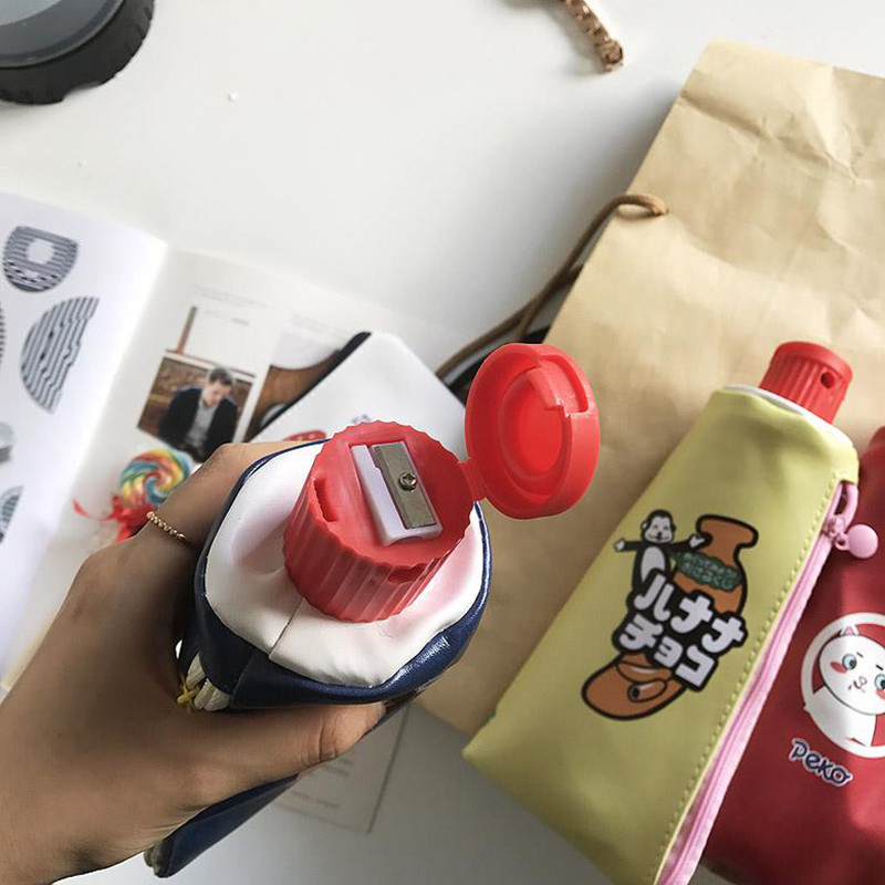 กระเป๋าใส่ปากกายาสีฟันสร้างสรรค์พร้อมปากกาม้วนกล่องเครื่องเขียนน่ารักความจุขนาดใหญ่กระเป๋าเก็บเครื่องเขียนตลก - รูปที่ 2