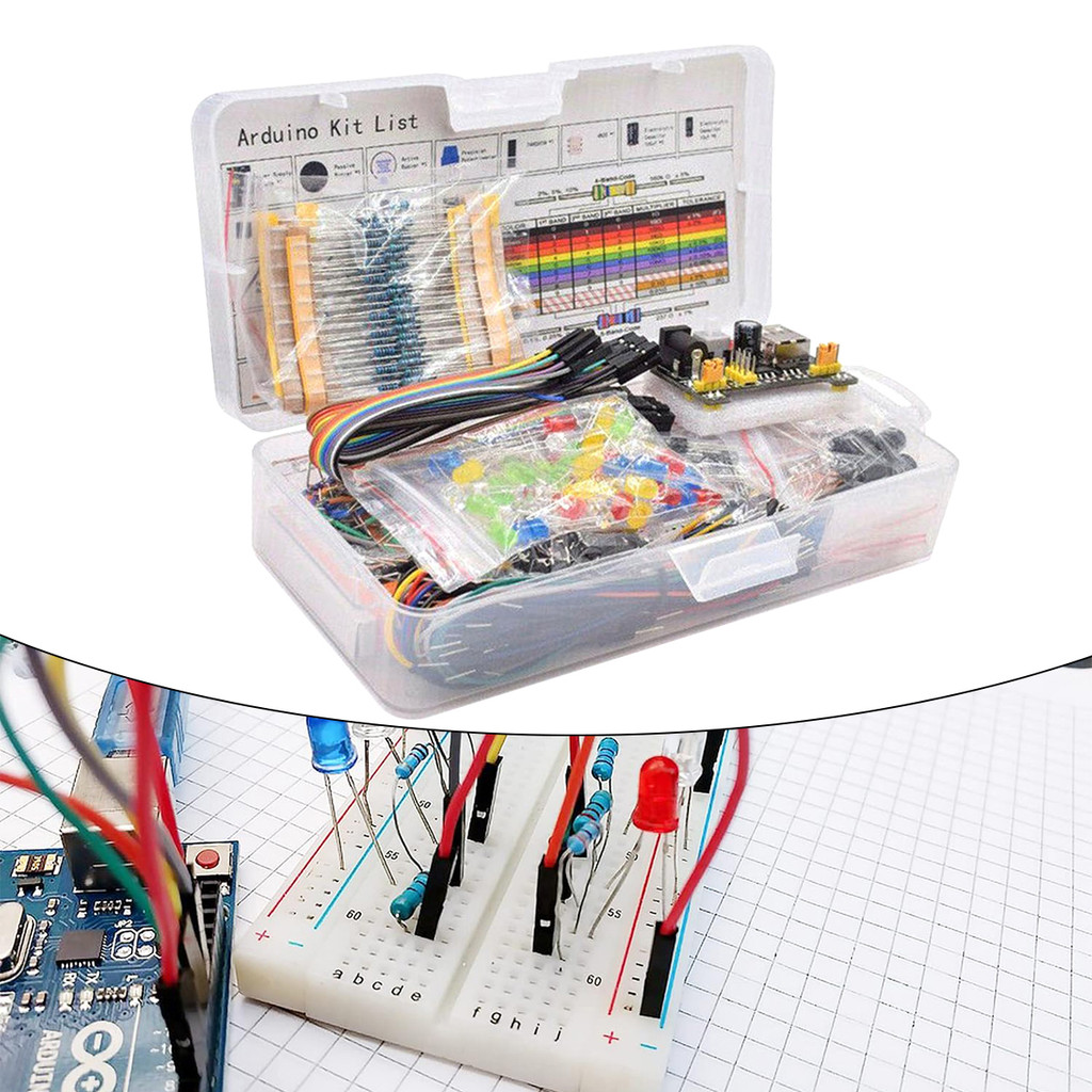 1 ชุด DIY โครงการ Starter กล่องเครื่องมือสําหรับ Arduino UNO R3 ชุดอิเล็กทรอนิกส์ DIY ชุดปฏิบัติ 830 Breadboard