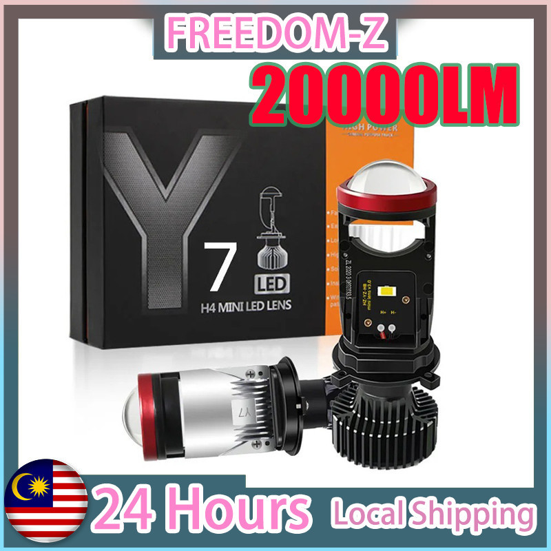 Y7D/Y6D 2PCS รถ LED ไฟหน้ารถ LED Mini โปรเจคเตอร์ H4 LED ไฟหน้าหลอดไฟโปรเจคเตอร์ Lampu Kereta LED