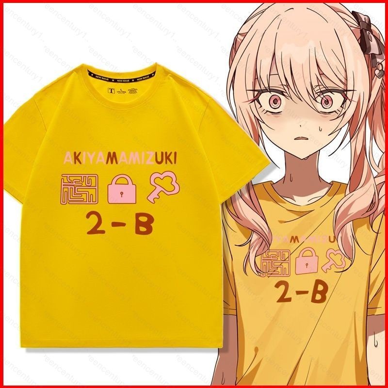 ใหม่ เสื้อ Gre Project Sekai Colourful Stage feat Hatsune Miku AKIYAMA MIZUKI เสื้อยืดแขนสั้นด้านบน 