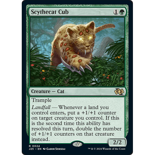 การ์ด EDH PlayTest - Scythecat Cub (สีเขียว)
