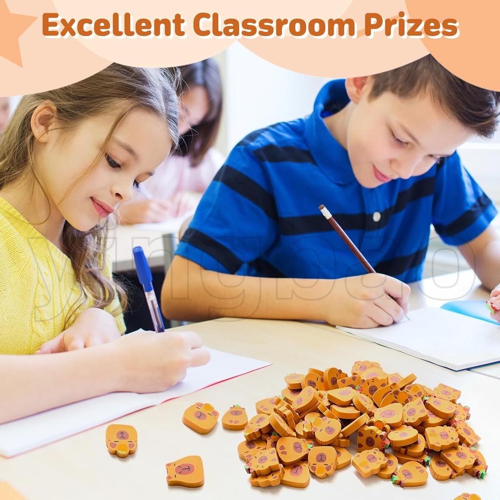 50 ชิ้น Capybara ยางลบสร้างสรรค์น่ารักยางลบอุปกรณ์สํานักงานนักเรียนเครื่องเขียนของขวัญ - รูปที่ 4