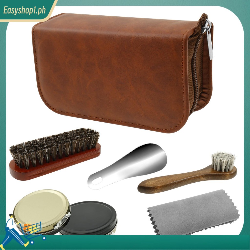 Leather Shoe Shine Kit ชุดทําความสะอาดรองเท้าบูตหนังที่มีประสิทธิภาพสูงสําหรับผู้ชาย Usage SHOPTKC63