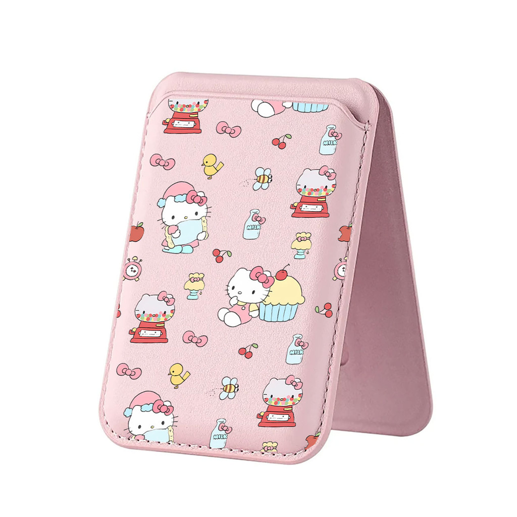 กระเป๋าสตางค์ลายแมวเด็กน่ารักสําหรับiPhone 16 15 14 13 12 pro Max 16Plusการ์ดที่วางโทรศัพท์สําหรับกรณีกระเป๋า