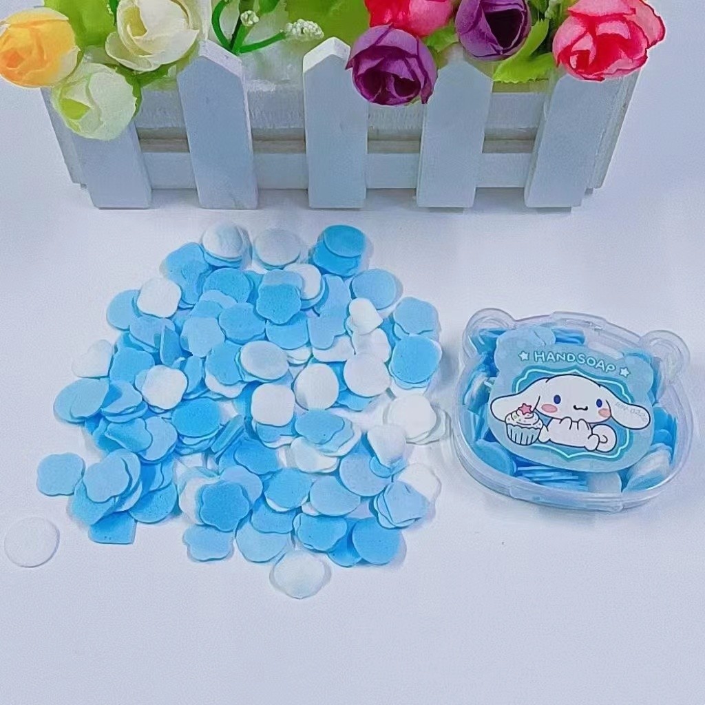 Sanrio แผ่นสบู่ใช้แล้วทิ้ง Kulomi  Melody กระดาษสบู่ต้านเชื้อแบคทีเรีย Big Ears นักเรียนเด็กพกพาสบู่ล้างมือแบบพกพาติดตัว Cinnamoroll Pochacco Hello kitty ราคา ถูกที่สุด ดีลบีเคเค แกลเลอรีภาพที่ 5