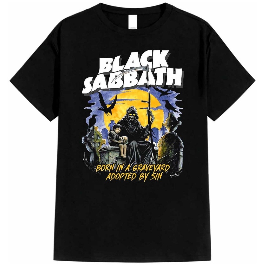 (C0D) BLACK SABBATH Distro Music Band T-Shirt หนา 24s