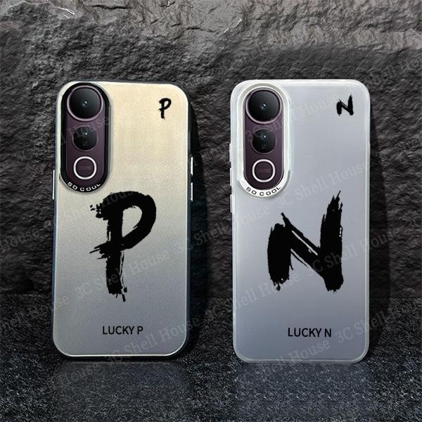 สำหรับ Vivo V60 V50 V40 เคส Vivo V40 Pro เคส Vivo V50 Lite เคสโทรศัพท์กันกระแทก เคสโทรศัพท์แบบด้านลายตัวอักษร Lucky Letter เคสโทรศัพท์แบบแข็ง - รูปที่ 2