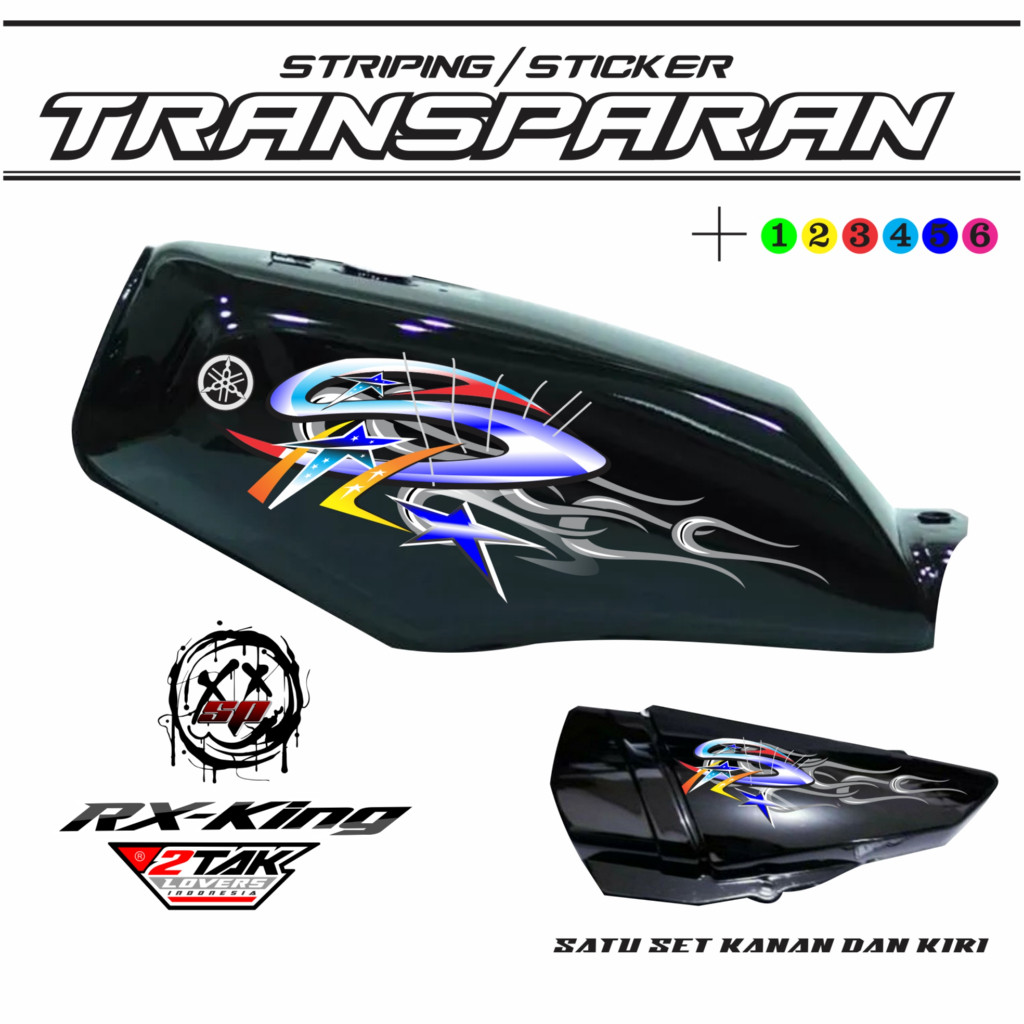 LIST ART STRIPING STICKER TRANSPARKENT YAMAHA RK KING การออกแบบล่าสุดสติกเกอร์ตัวแปร M3