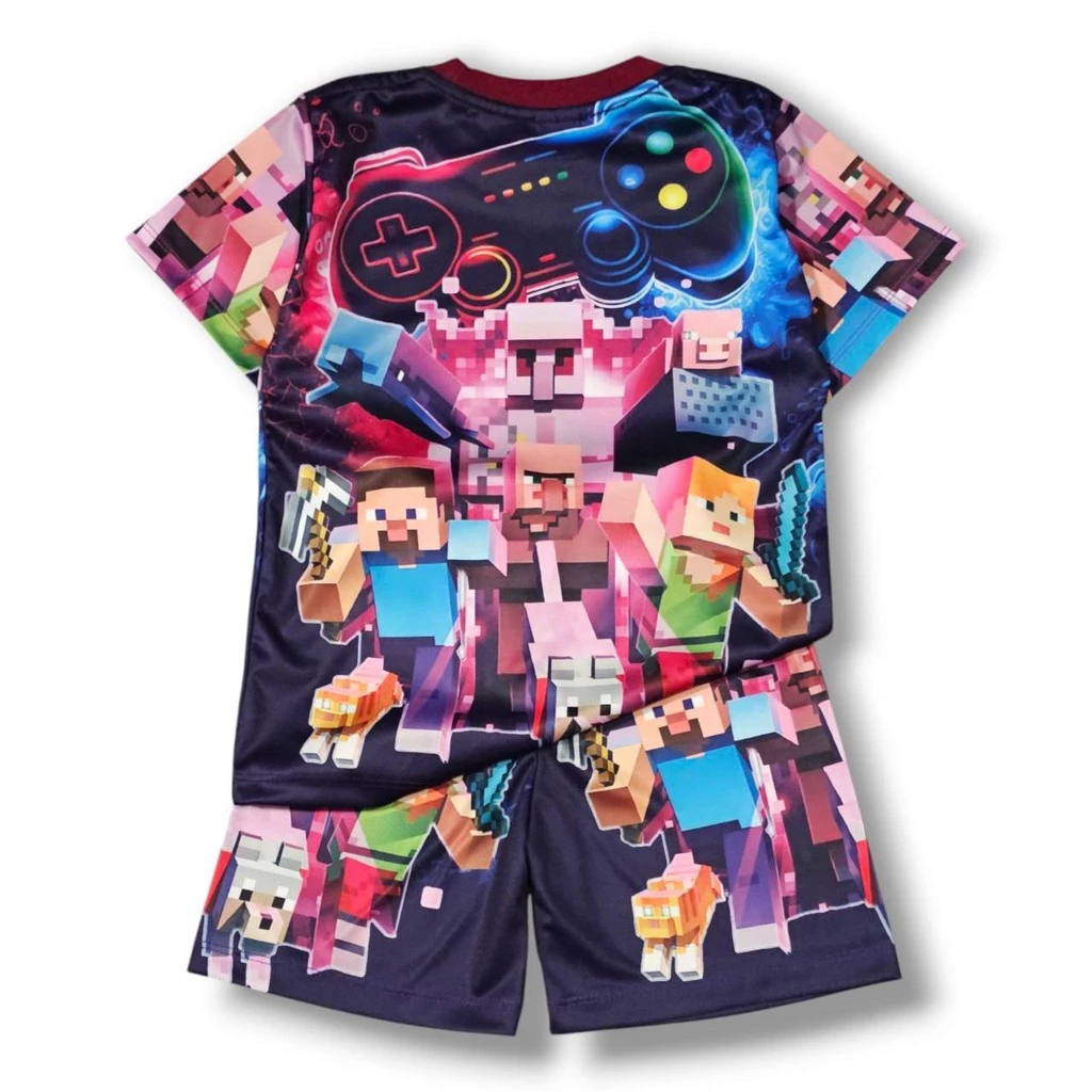 เสื้อผ้าเด็ก เสื้อแขนสั้น+กางเกงขาสั้น ลายเกมวิดิโอเกม เลโก้ thumbnail 4