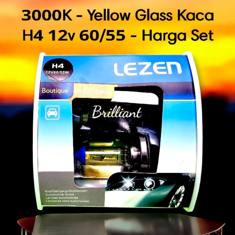 Vip3 * LEZEN Xenon Halogen - Type H4 Special 3000K Yellow - ราคาชุด