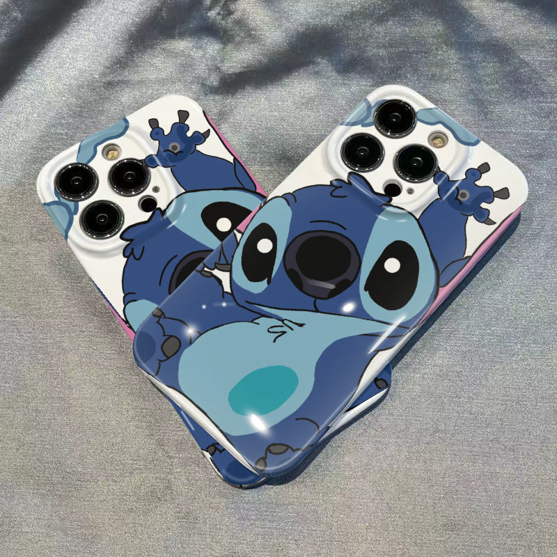 ฟิล์มการ์ตูน Stitch สําหรับ iphone 13 12 11 14 16 15 15PRO 12PRO 11PROMAX 14PROMAX 7PLUS/8PLUS 13PLU