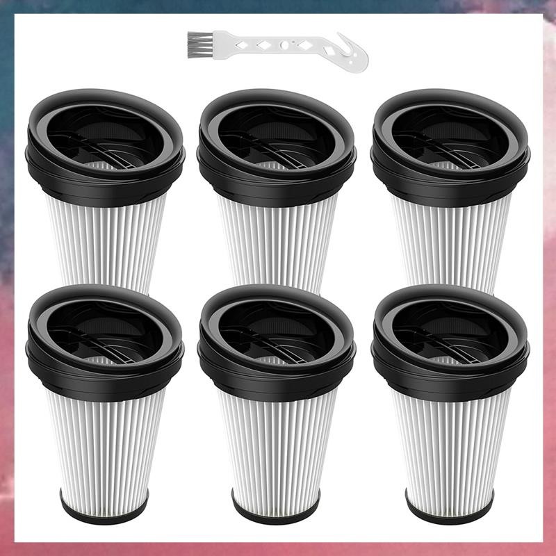 6 Pack ตัวกรองทดแทนสําหรับ VCH9829 VCH9832 VCH9630 VCH9631 VCH9632 2in1 เครื่องดูดฝุ่นมือถือไร้สาย