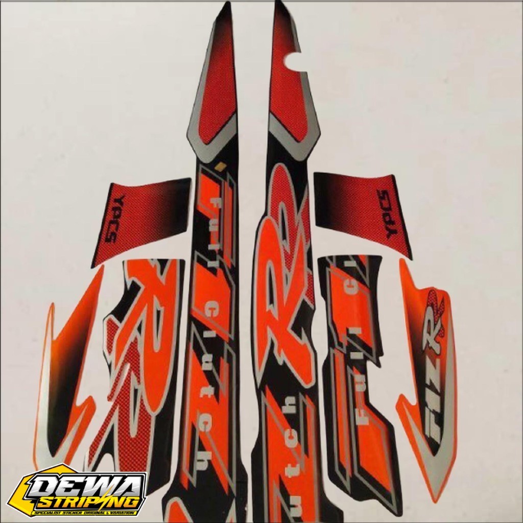 Striping Sticker Polet Motorcycle List Yamaha F1ZR fizr fiz r f1 zr 2002 Black Orange list Body คุณภ
