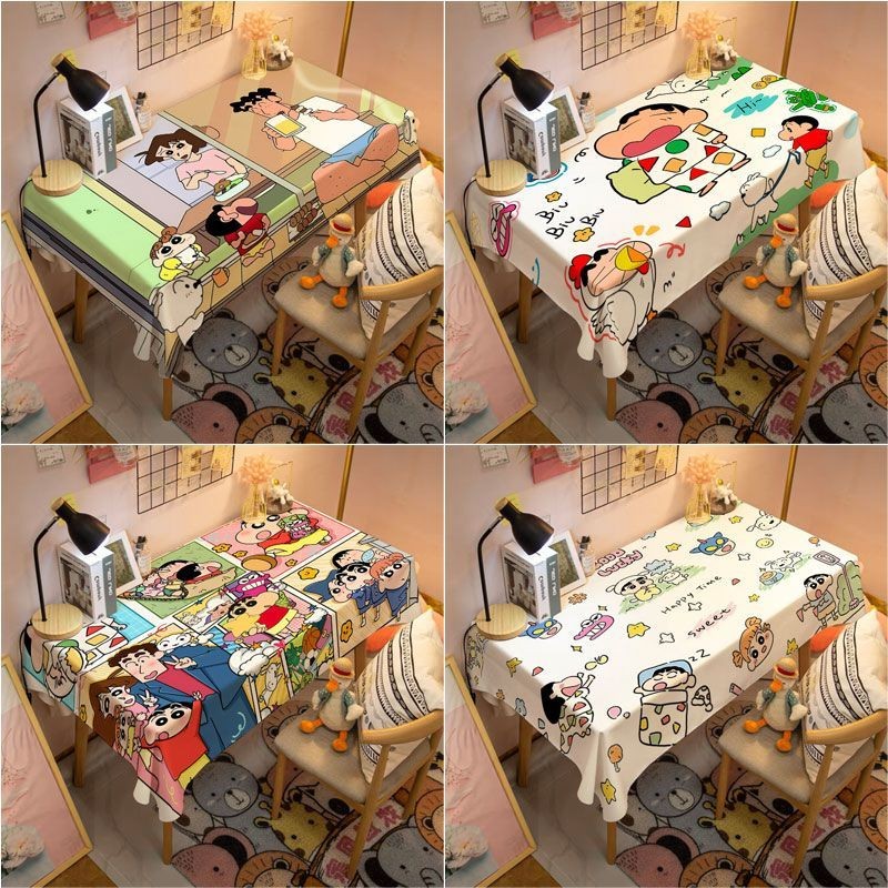 【พร้อมส่ง】ชินจัง ผ้าปูโต๊ะ shinchan ผ้าปูโต๊ะ table cloth ขนาดใหญ่  กันฝุ่น เหมาะสำหรับโต๊ะอาหารขนาดใหญ่