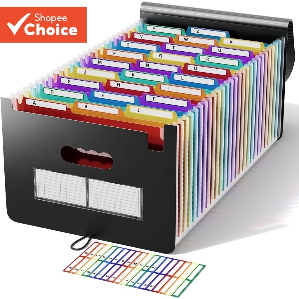 โฟลเดอร์ขยายแฟ้ม 24 Pocket Accordion A4 Portable Organizer