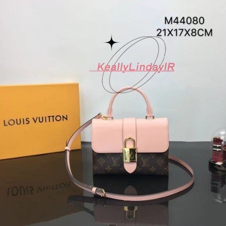 LV Louis Vuitton M44080 LOCKME EVER BAG Rose Pink Shoulder Bag