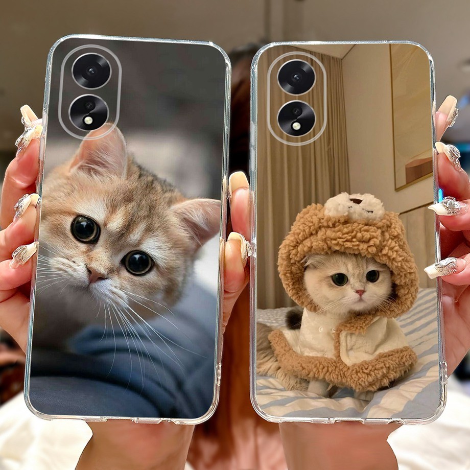 สําหรับ OPPO A18 A38 4G เคสโทรศัพท์สําหรับ OPPO CPH2591 CPH2579 ฝาครอบซิลิโคนนุ่มการ์ตูน Funda น่ารักการ์ตูนพิมพ์ Proective ปลอก