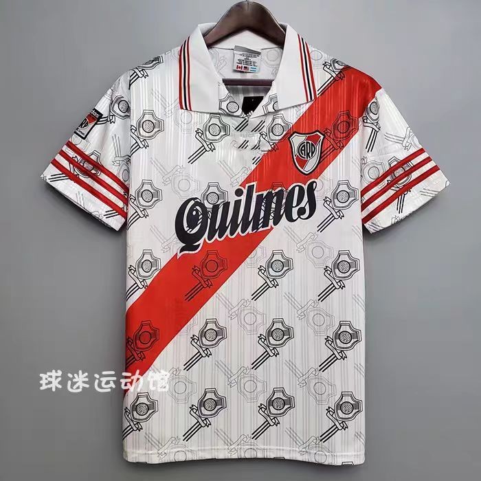 1996-97 River Plate เสื้อฟุตบอลเหย้าย้อนยุค