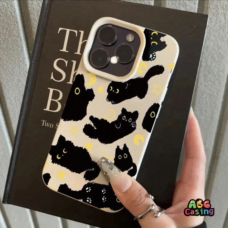 เคสโทรศัพท์สำหรับ IPhone 15 8 7 14 16 Plus 17 13 15 16 12 11 14 Pro Max XS Max XR X SE 2020 เคสลายกราฟฟิกแมวสุดฮา