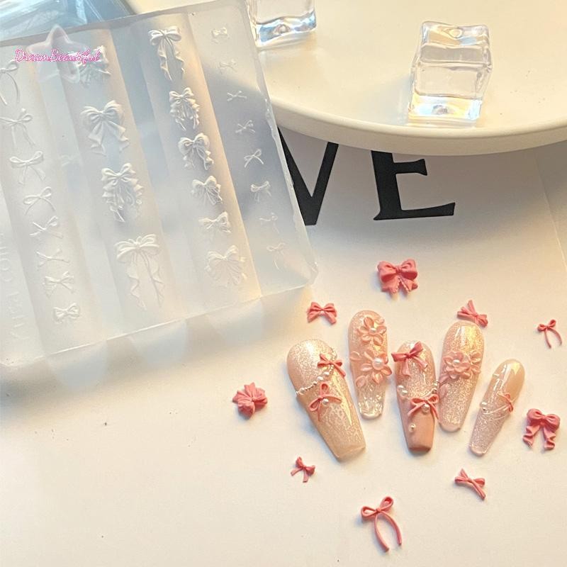 <DBFl-t>เค้กครีมกระโปรงBowknotริบบิ้น3Dอะคริลิคแม่พิมพ์ตกแต่งเล็บDIYออกแบบซิลิโคนเล็บแม่พิมพ์แม่แบบสําหรับเล็บCharmsใหม่ - รูปที่ 4