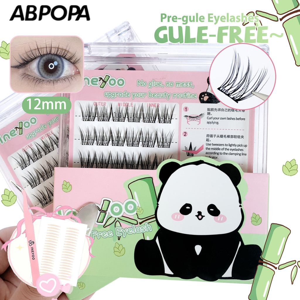 Ineyoo Glue-free Premium Fibers Natural Daily Makeup 6 แถว Cute-36