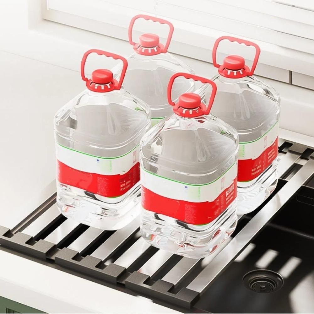 บรีส ชั้นเก็บจาน,พับ304สแตนเลสอ่างล้างจานชั้นวางท่อระบายน้ํา,ม้วนขึ้นมัลติฟังก์ชั่หดท่อระบายน้ําตะกร้าครัว - รูปที่ 5