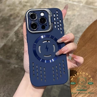 เปลือกระบายความร้อนแม่เหล็ก เคสโทรศัพท์ iphone16 Pro Max 15 14 13 12 11 ปลอกสําหรับเคส iPhone ซิลิโคนนุ่ม TPU กันกระแทก