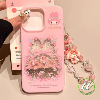 การ์ตูนรักหัวใจแองเจิลเมโลดี้น่ารักดูเดิลใส เคส IPhone 11 17 16 12 15 13 14 Pro Max XR 7Plus X 8 7 16 15 Plus XS Max SE