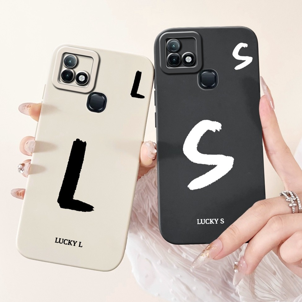Infinix Smart 5Pro เคสโทรศัพท์ Infinix Smart 5 Pro กรณีแฟชั่นตัวอักษร AZ รูปแบบการออกแบบซิลิโคนกันกระแทกกันชน